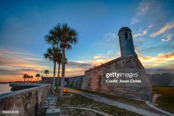 castillo de san marcos - castillo de san marcos stock pictures, royalty-free photos & images
