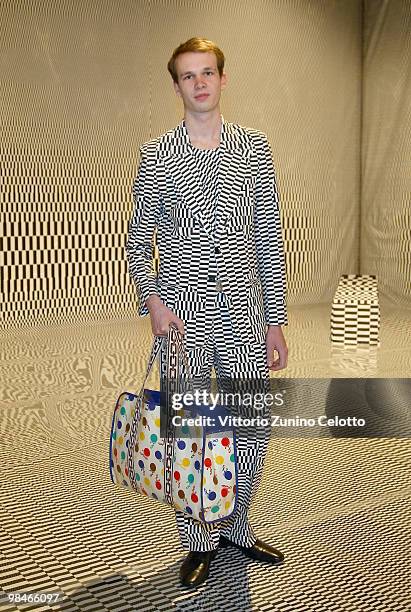 Guests attend Fendi And Design Miami's ''Design Vertigo'' at Spazio Fendi on April 14, 2010 in Milan, Italy.