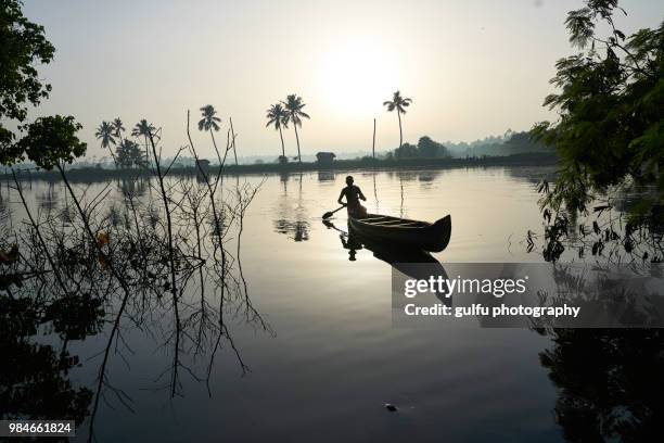 serene kadamakkudy,kerala - kochi india 個照片及圖片檔