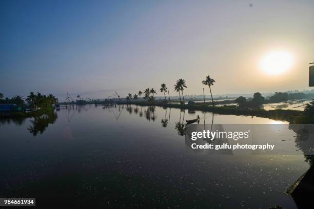 serene kadamakkudy,kerala - fish hatchery stock pictures, royalty-free photos & images