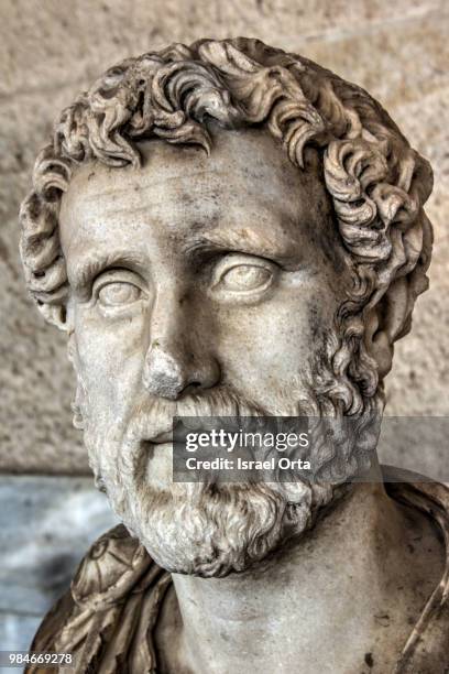 roman emperor anoninus pius - bust sculpture stock pictures, royalty-free photos & images