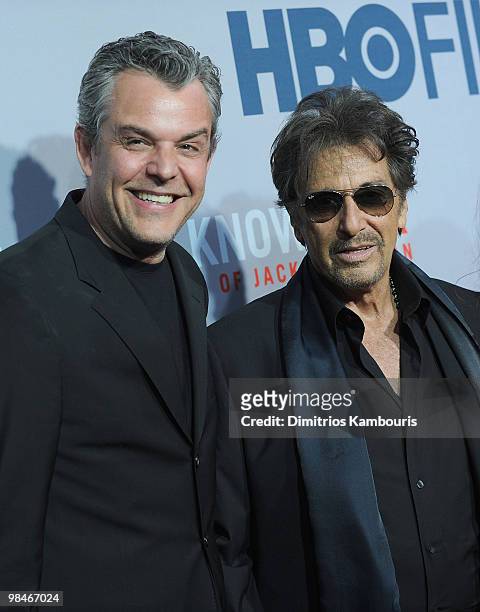 Danny Huston and Al Pacino attend the premiere of HBO Film's "You Don't Know Jack" at the Ziegfeld Theatre on April 14, 2010 in New York City.