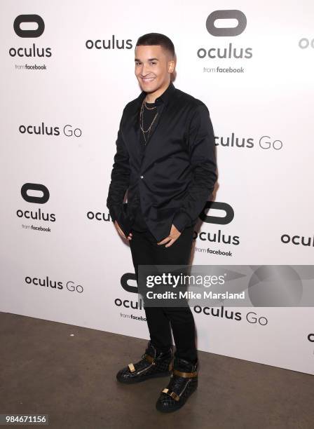 Jahmene Douglas attends the Oculus Go Launch Party on June 26th, 2018 in London, England