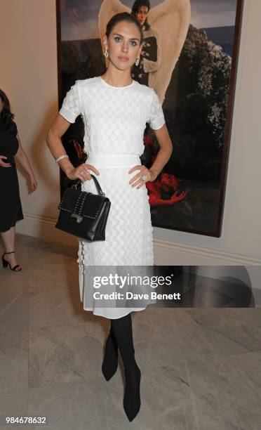 Sabrina Percy attends a private view of the "Michael Jackson: On The Wall" exhibition sponsored by HUGO BOSS at the National Portrait Gallery on June...