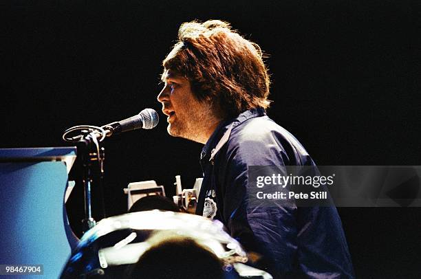 Brian Wilson of The Beach Boys performs on stage at Knebworth on June 21st, 1980 in London, England. This was the last major UK performance of all 6...