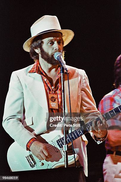 Al Jardine of The Beach Boys performs on stage at Knebworth on June 21st, 1980 in London, England. This was the last major UK performance of all 6...