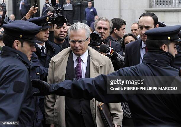 Spanish judge Baltasar Garzon arrives on April 15, 2010 at Madrid's Supreme Court. Garzon is facing trial for ignoring an amnesty law in opening a...