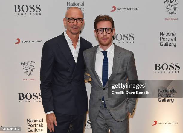 Ingo Wilts, Chief Brand Officer for HUGO BOSS, and Nicholas Cullinan, Director of the National Portrait Gallery, attend a private view of the...