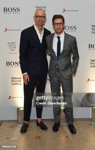 Ingo Wilts, Chief Brand Officer for HUGO BOSS, and Nicholas Cullinan, Director of the National Portrait Gallery, attend a private view of the...