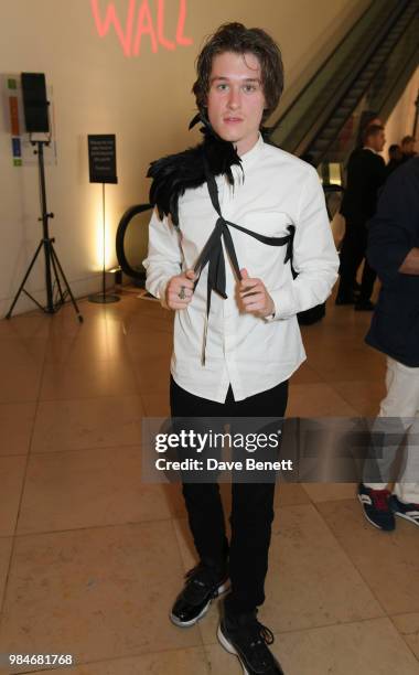 Hucci attends a private view of the "Michael Jackson: On The Wall" exhibition sponsored by HUGO BOSS at the National Portrait Gallery on June 26,...