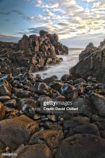 morning at the old bombo quarry - bombo stock-fotos und bilder