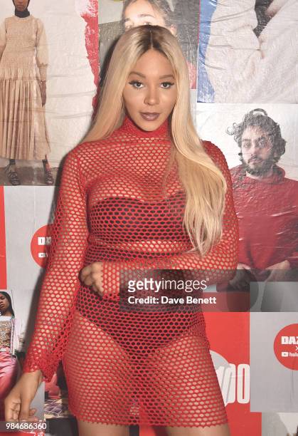 Munroe Bergdorf attends Dazed 100 presented by Dazed and YouTube Music at St Giles House on June 26, 2018 in London, England.