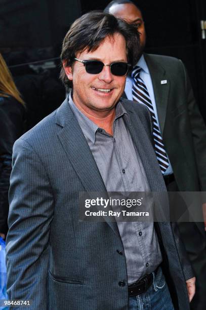 Actor and author Michael J. Fox visits the "Good Morning America" taping at the ABC Times Square Studios on April 14, 2010 in New York City.