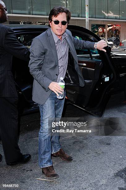 Actor and author Michael J. Fox visits the "Good Morning America" taping at the ABC Times Square Studios on April 14, 2010 in New York City.