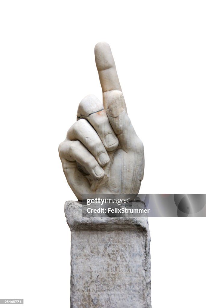 Mano del colossale statua di Roma