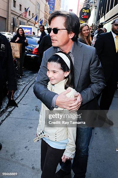 Actor and author Michael J. Fox visits the "Good Morning America" taping at the ABC Times Square Studios on April 14, 2010 in New York City.