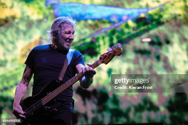 Roger Waters performs at 3Arena Dublin on June 26, 2018 in Dublin, Ireland.