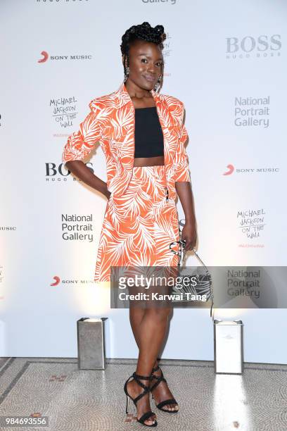 Shingai Shoniwa attends the 'Michael Jackson: On The Wall' Private View sponsored by HUGO BOSS at the at National Portrait Gallery on June 26, 2018...