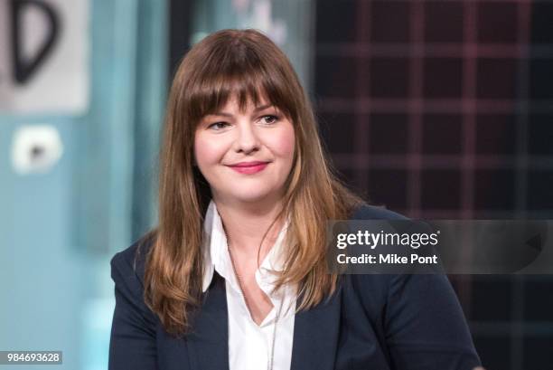 Amber Tamblyn visits Build Series to discuss 'Any Men' at Build Studio on June 26, 2018 in New York City.