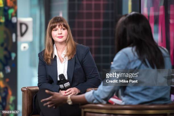 Amber Tamblyn visits Build Series to discuss 'Any Men' at Build Studio on June 26, 2018 in New York City.