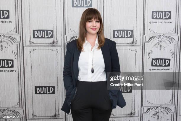 Amber Tamblyn visits Build Series to discuss 'Any Men' at Build Studio on June 26, 2018 in New York City.