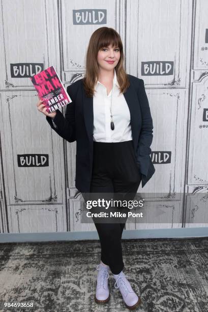 Amber Tamblyn visits Build Series to discuss 'Any Men' at Build Studio on June 26, 2018 in New York City.