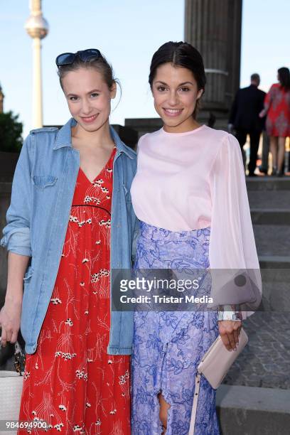Alina Levshin and Anna Julia Kapfelsperger attend the BURDA Summer Party on June 26, 2018 in Berlin, Germany.
