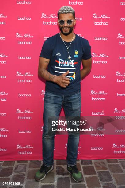 Brahim Zaibat attends Paris Hilton x Boohoo Party at Hotel Le Marois on June 26, 2018 in Paris, France.