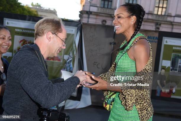 Barbara Becker attends the BURDA Summer Party on June 26, 2018 in Berlin, Germany.