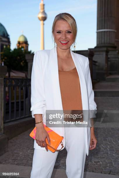 Nova Meierhenrich attends the BURDA Summer Party on June 26, 2018 in Berlin, Germany.