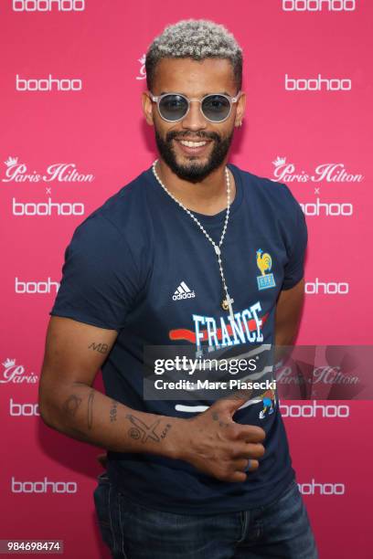 Brahim Zaibat attends Paris Hilton x Boohoo Party at Hotel Le Marois on June 26, 2018 in Paris, France.