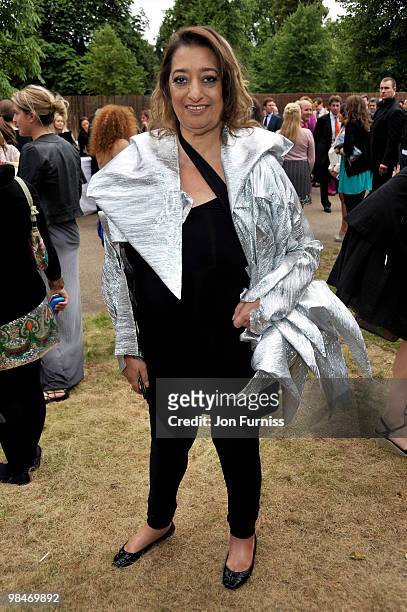 Zaha Hadid attends the annual summer party at The Serpentine Gallery on July 9, 2009 in London, England.