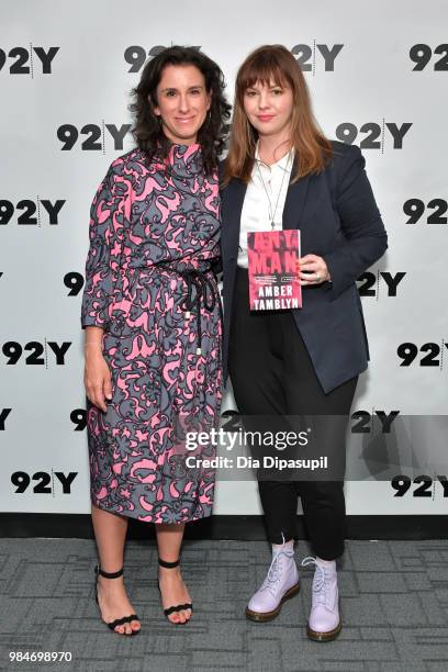 Amber Tamblyn and Jodi Kantor attend Amber Tamblyn: "Any Man" Book Release & Conversation with Jodi Kantor at 92nd Street Y on June 26, 2018 in New...