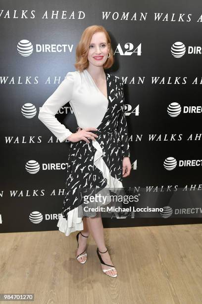 Actress Jessica Chastain attends the New York screening of "Woman Walks Ahead" at the Whitby Hotel on June 26, 2018 in New York City.