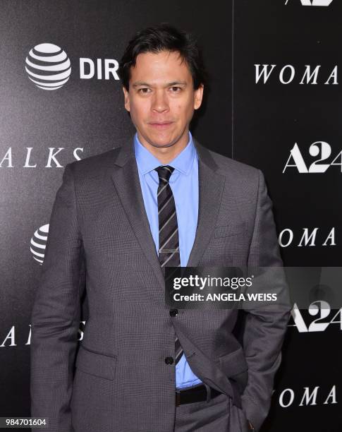 Actor Chaske Spencer attends the New York Special Screening of 'Woman Walks Ahead' at Whitby Hotel on June 26, 2018 in New York City.