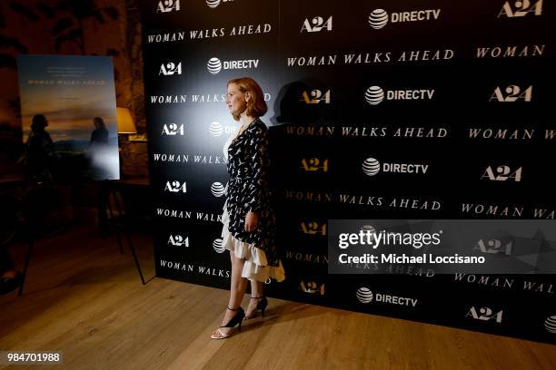 Actress Jessica Chastain attends the New York screening of "Woman Walks Ahead" at the Whitby Hotel on June 26, 2018 in New York City.