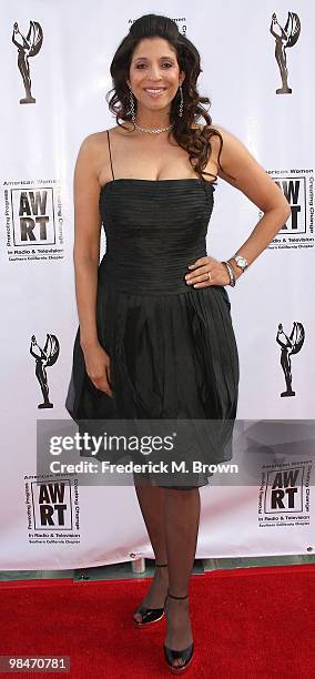 Reporter Christine Devine attends the American Women in Radio and Television 2010 Genii Awards at the Skirball Cultural Center on April 14, 2010 in...
