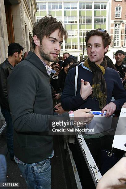 Chase Crawford Sighted outside BBC Radio One on April 15, 2010 in London, England.