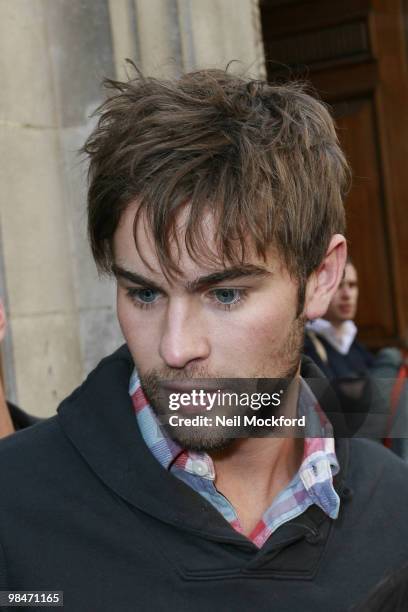 Chase Crawford Sighted outside BBC Radio One on April 15, 2010 in London, England.