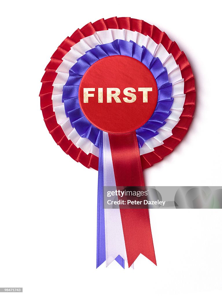 First Place Rostrum 1st Place Rosette High-Res Stock Photo - Getty Images