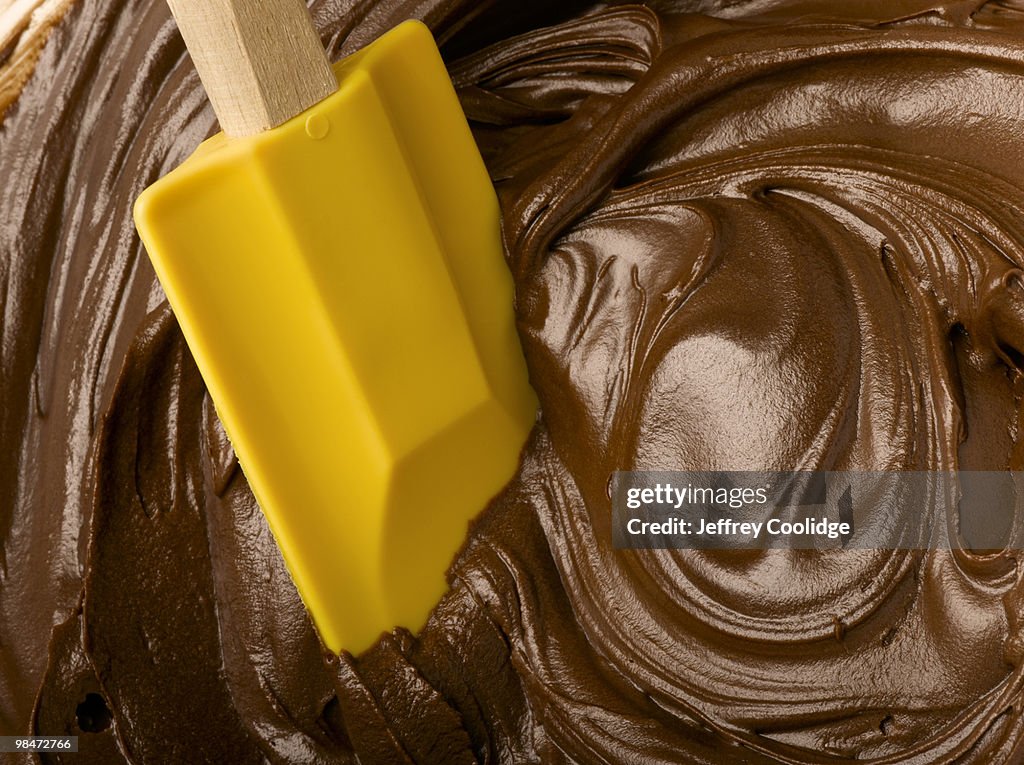 Spatula in Chocolate Frosting