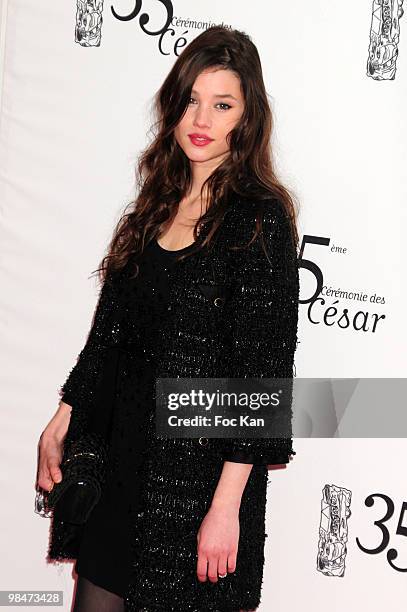 Actress Astrid Berges Frisbey attends the Cesar Film Awards 2010 - Red Carpet at Theatre du Chatelet on February 27, 2010 in Paris, France.