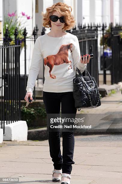 Nicola Roberts Sighted leaving a studio on April 15, 2010 in London, England.