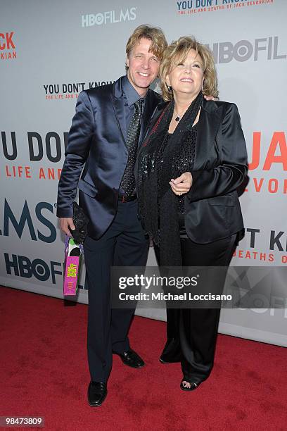 Guy Hector and actress Brenda Vaccaro attend the HBO Film's "You Don't Know Jack" premiere at Ziegfeld Theatre on April 14, 2010 in New York City.