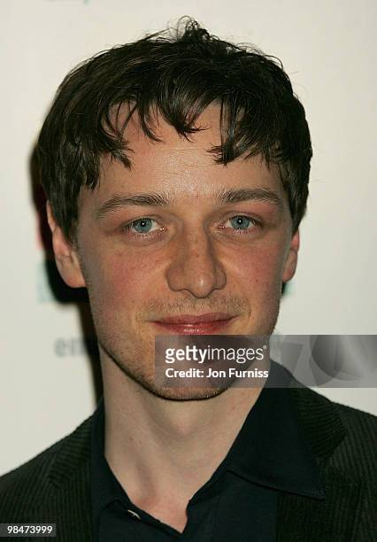 Actor James McAvoy who won the Best Actor award for "Wanted" during the Jameson Empire Awards at the Grosvenor House Hotel on March 29, 2009 in...
