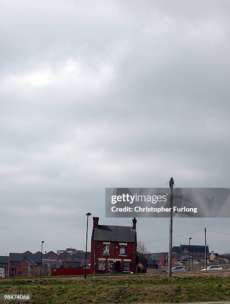 Derelict homes wait to be demolished or regenerated in Hanley on April 14, 2010 in Stoke-on-Trent, Staffordshire. Labour Party activists and local...