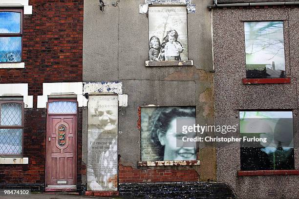 Derelict homes wait to be demolished or regenerated in Hanley on April 14, 2010 in Stoke-on-Trent, Staffordshire. Labour Party activists and local...