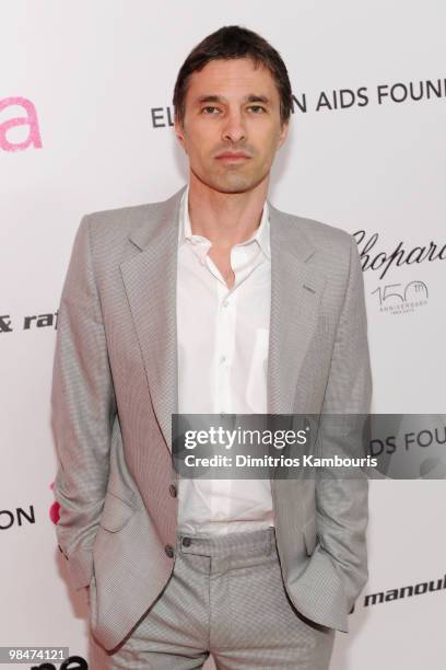 Actor Olivier Martinez arrives at the 18th Annual Elton John AIDS Foundation Oscar party held at Pacific Design Center on March 7, 2010 in West...