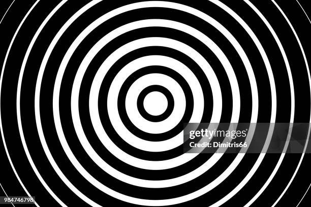 white radiation concentric cirles on black background - radial symmetry stock illustrations