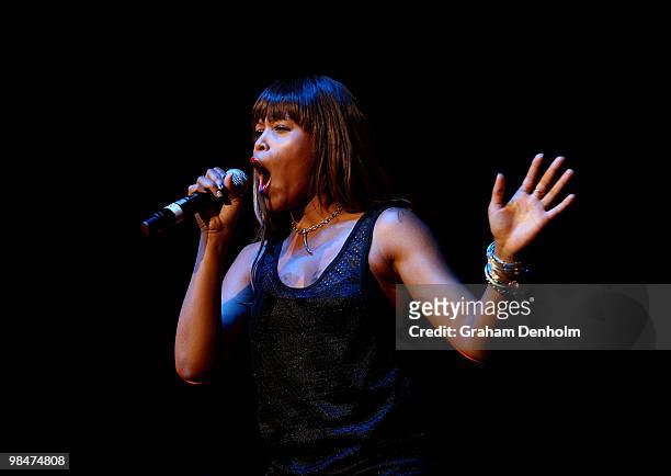 Singer Eve performs on stage at Supafest at Acer Arena on April 15, 2010 in Sydney, Australia.
